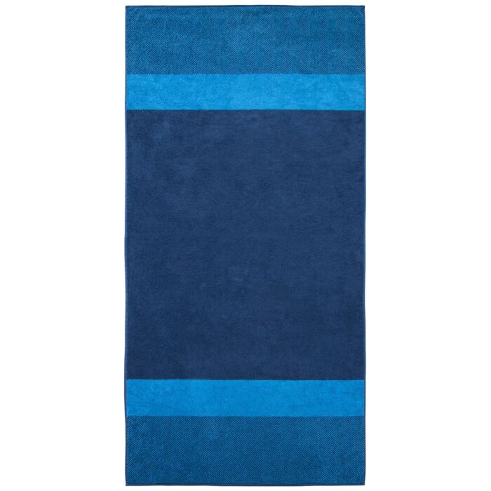 Saunatuch x 100 blau 200cm Two-Tone-Stripe Dyckhoff